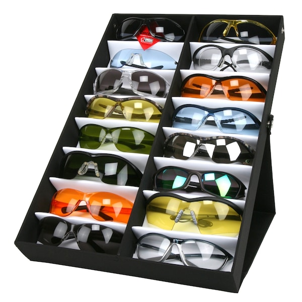 Glasses, Eyewear Black Display 16 Pair Case